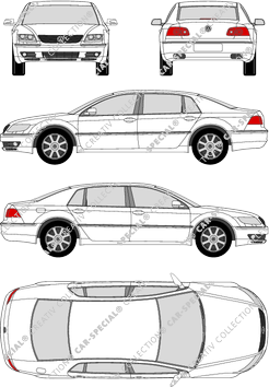 Volkswagen Phaeton, limusina, paso de rueda largo, 4 Doors (2003)