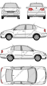 Volkswagen Polo Classic Limousine, 2003–2005 (VW_154)