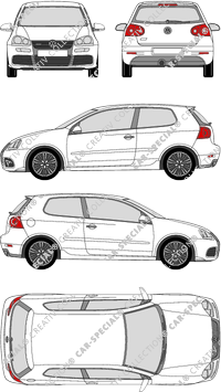 Volkswagen Golf R32, V, R32, Kombilimousine, 3 Doors (2005)