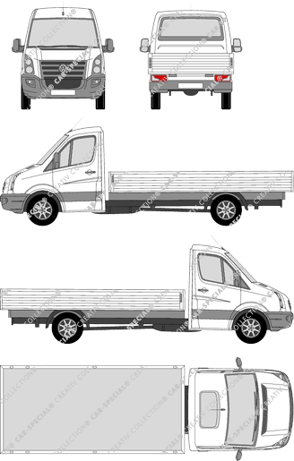 Volkswagen Crafter, pont, Radstand lang, cabine Solo (2006)