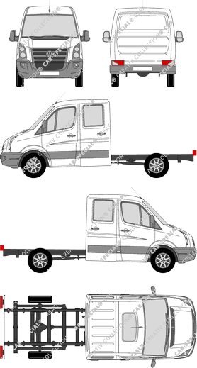 Volkswagen Crafter Chassis for superstructures, 2006–2010 (VW_208)