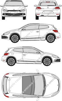 Volkswagen Scirocco Combi coupé, 2008–2014 (VW_224)