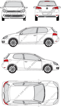 Volkswagen Golf, VI, Kombilimousine, 3 Doors (2008)