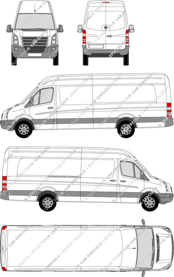 Volkswagen Crafter, largo plus, furgón, L4H2 (2006)