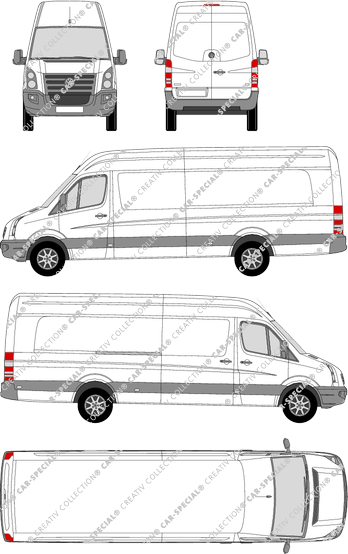 Volkswagen Crafter, lang mit Überhang, Kastenwagen, L4H2 (2006)