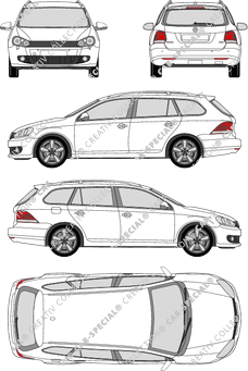 Volkswagen Golf Variant Station wagon, 2009–2012 (VW_234)