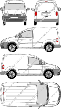 Volkswagen Caddy, furgone, Rear Flap (2004)