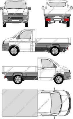 Volkswagen Transporter, T5, platform, single cab (2009)