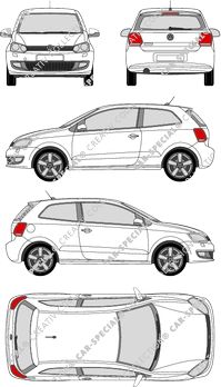 Volkswagen Polo, Hatchback, 3 Doors (2009)
