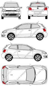 Volkswagen Polo, Hayon, 3 Doors (2009)