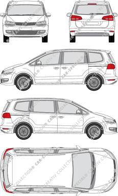 Volkswagen Sharan Station wagon, 2010–2015 (VW_318)