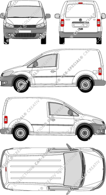 Volkswagen Caddy, Kastenwagen, Rear Flap (2010)