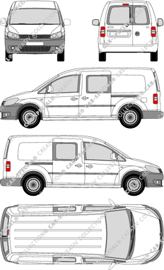 Volkswagen Caddy, 2010–2015 (VW_345)