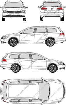 Volkswagen Passat Variant, Variant, 5 Doors (2010)