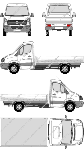 Volkswagen Crafter, Pritsche, Radstand mittel, Einzelkabine (2011)