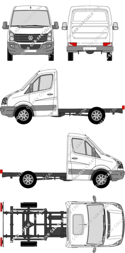 Volkswagen Crafter Chassis for superstructures, 2011–2017 (VW_391)