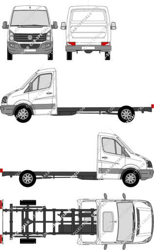 Volkswagen Crafter, Fahrgestell für Aufbauten, Radstand lang, Einzelkabine (2011)