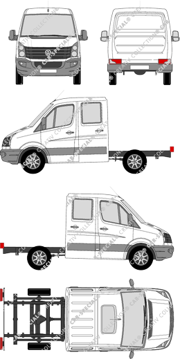 Volkswagen Crafter Chassis for superstructures, 2011–2017 (VW_394)