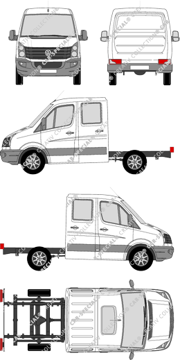 Volkswagen Crafter Châssis pour superstructures, 2011–2017 (VW_394)