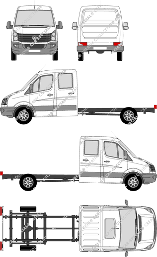 Volkswagen Crafter Chassis for superstructures, 2011–2017 (VW_396)