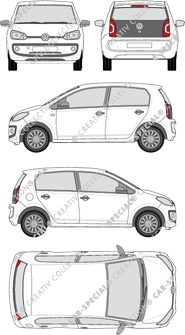 Volkswagen up! Hatchback, 2012–2016 (VW_403)
