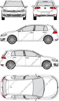Volkswagen Golf, 2012–2017 (VW_406)