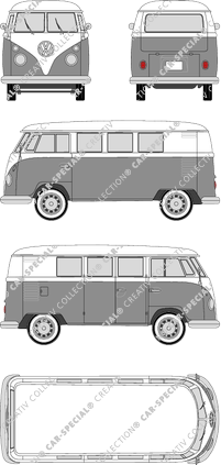 Volkswagen Transporter, T1, minibus (1965)