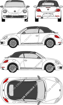 Volkswagen Beetle Cabriolet, 2013–2016 (VW_410)