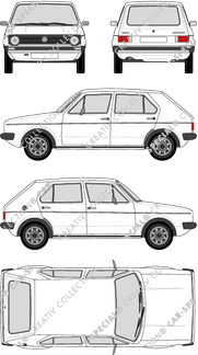 Volkswagen Golf, Kombilimousine, 5 Doors (1974)