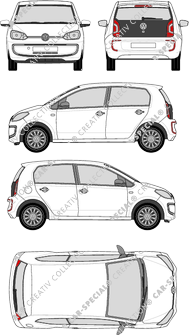 Volkswagen up! Hatchback, 2013–2016 (VW_421)