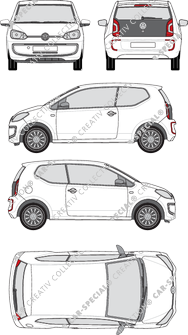 Volkswagen up! e-up!, e-up!, Hayon, 3 Doors (2013)