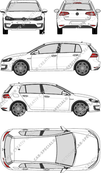 Volkswagen Golf Kombilimousine, 2013–2017 (VW_423)