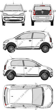 Volkswagen up! cross-up!, cross-up!, Hatchback, 5 Doors (2013)