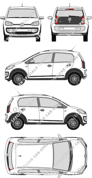 Volkswagen up! cross-up!, cross-up!, Hayon, 5 Doors (2013)