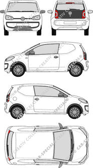 Volkswagen up! CityVan, CityVan, Hatchback, 3 Doors (2014)