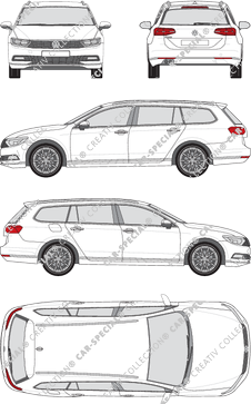 Volkswagen Passat Variant station wagon, 2014–2019 (VW_445)