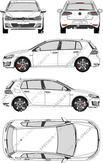 Volkswagen Golf GTI, VII, GTI, Hayon, 5 Doors (2013)