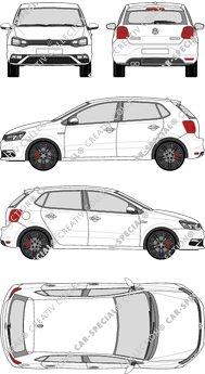 Volkswagen Polo GTI, GTI, Hatchback, 5 Doors (2015)