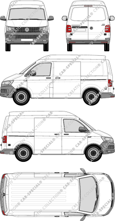 Volkswagen Transporter Kastenwagen, 2015–2019 (VW_523)