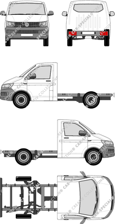 Volkswagen Transporter Chassis for superstructures, 2015–2019 (VW_547)