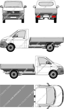 Volkswagen Transporter, T6, Pritsche, langer Radstand, Einzelkabine (2015)