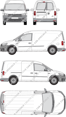 Volkswagen Caddy van/transporter, 2015–2020 (VW_563)