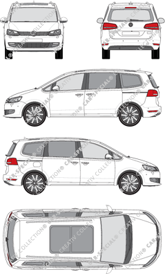 Volkswagen Sharan, station wagon, 5 Doors (2015)