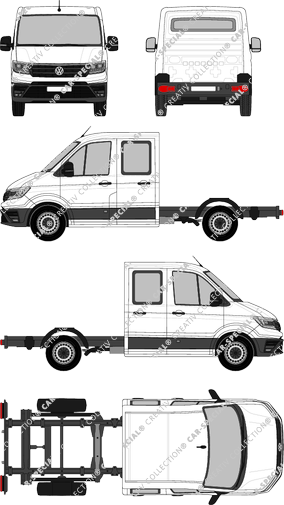 Volkswagen Crafter, Telaio per sovrastrutture, empattement  moyen, Doppelkabine (2017)