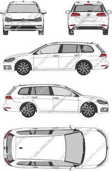 Volkswagen Golf Variant Kombi, 2017–2020 (VW_600)