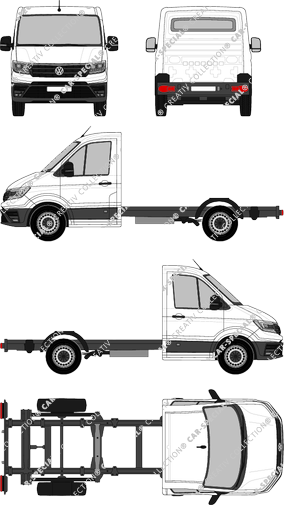 Volkswagen Crafter, Chassis for superstructures, medium wheelbase, single cab (2017)