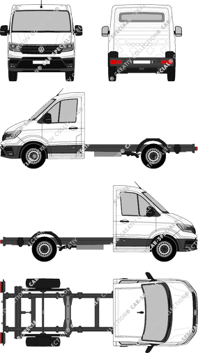 Volkswagen Crafter, Fahrgestell für Aufbauten, Radstand mittellang, Einzelkabine (2017)