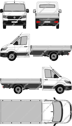 Volkswagen Crafter, pianale, empattement  moyen, Einzelkabine (2017)