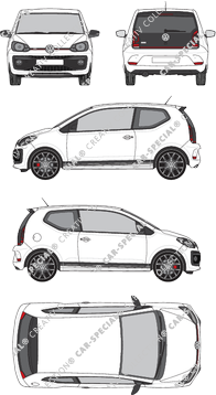 Volkswagen up! Hatchback, current (since 2018) (VW_644)