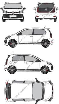 Volkswagen up! GTI, Hayon, 5 Doors (2018)